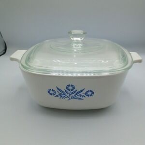 Corning Ware Blue Cornflower Small Casserole Dish With Lid 1.5 Quart P- 1 1/2 -B